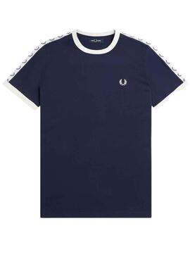 Camiseta Fred Perry Contrast Tape Marino Hombre