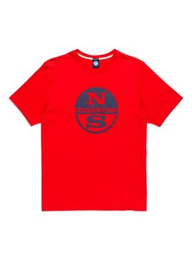 Camiseta North Sails Logo Rojo Hombre