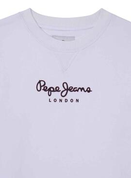 Sudadera Pepe Jeans Eddie Crew Blanco para Niño