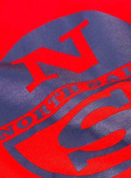 Camiseta North Sails Logo Rojo Hombre