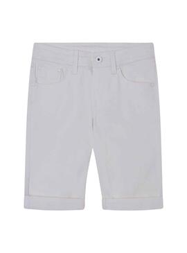 Bermudas Pepe Jeans Becket Blanco para Niño