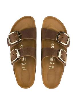 Sandalias Birkenstock Arizona Blucke Marron Para Mujer