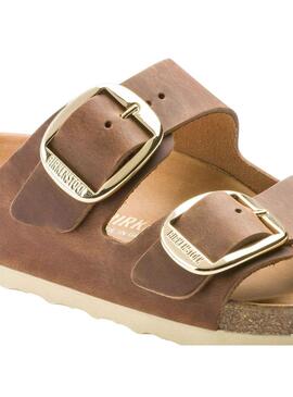 Sandalias Birkenstock Arizona Blucke Marron Para Mujer