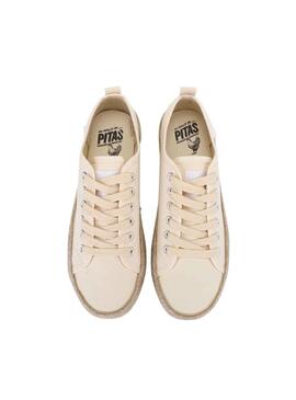 Zapatillas Walkin Pitas Ada Beige para Mujer