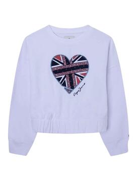 Sudadera Pepe Jeans Joy Blanco para Niña