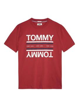 Camiseta Tommy Jeans Reflection Rojo Hombre