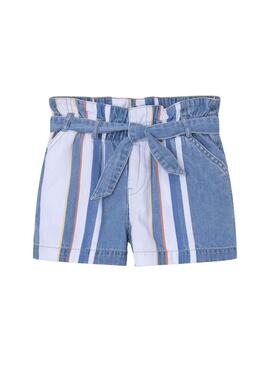 Shorts Pepe Jeans Pheebe Azul para Niña