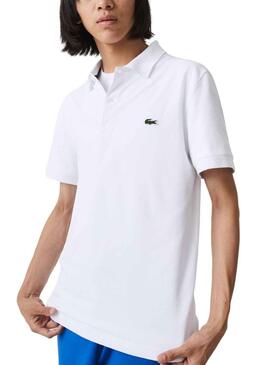 Polo Lacoste Bord Blanco para Hombre