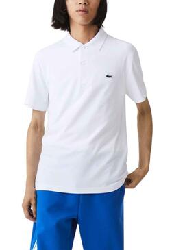 Polo Lacoste Bord Blanco para Hombre