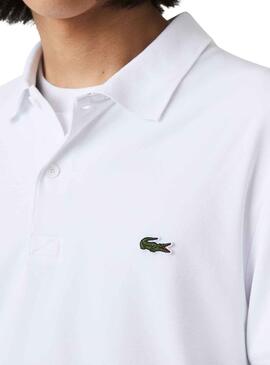 Polo Lacoste Bord Blanco para Hombre