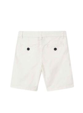 Bermuda Mayoral Chino Sarga Basic Blanco Niño