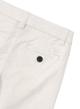 Bermuda Mayoral Chino Sarga Basic Blanco Niño