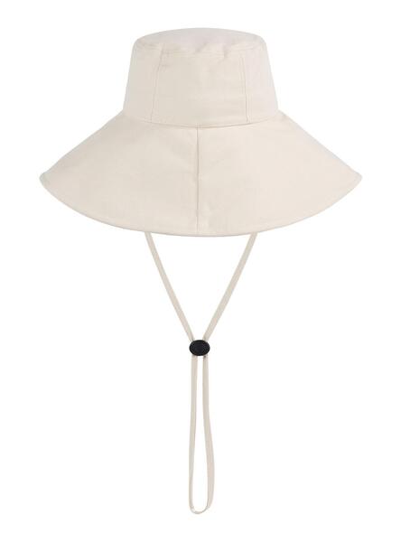 Sombrero Canvas Cordón Beige Mujer