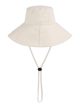 Sombrero Tommy Jeans Canvas Cordón Beige Mujer