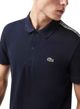 Polo Lacoste Bandas Marino para Hombre