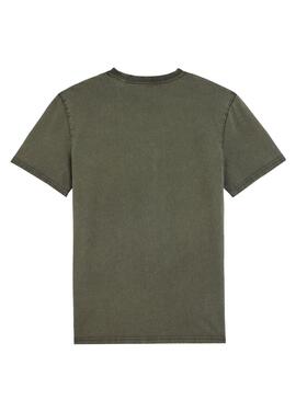 Camiseta Klout Basica Dyed Verde Algodón Orgánico