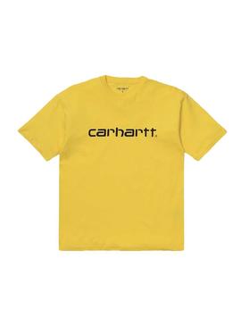 Camiseta Carhartt Script Amarillo Mujer