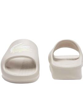 Chanclas Lacoste Serve Slide Blanco para Mujer