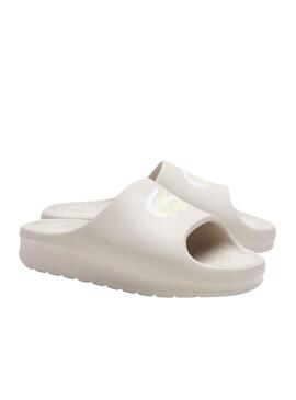 Chanclas Lacoste Serve Slide Blanco para Mujer