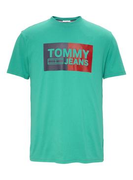 Camiseta Tommy Jeans Essential Split Verde Hombre