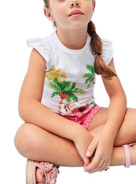 Conjunto Mayoral Short Gráfica Rosa para Niña