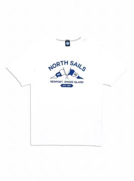 Camiseta North Sails Newport Blanco Hombre