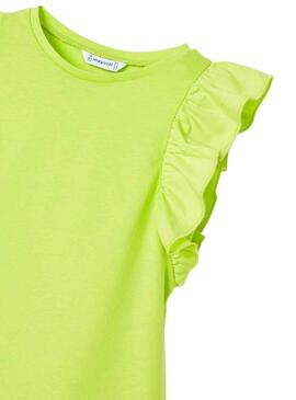 Camiseta Mayoral Combinada Verde Para Niña