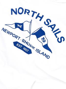 Camiseta North Sails Newport Blanco Hombre