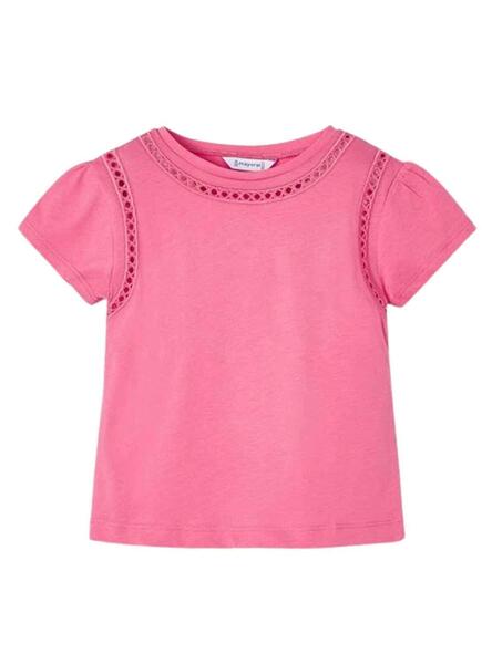 Camiseta Mayoral Bordada Amarilla Kids Niña