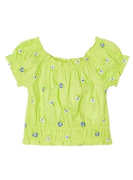 Blusa Mayoral Bordado Verde para Niña