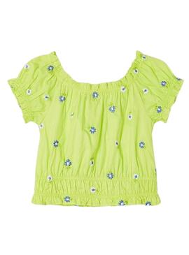 Blusa Mayoral Bordado Verde para Niña