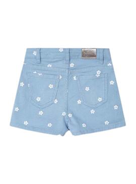 Short Mayoral Cielo Flores Azul para Niña