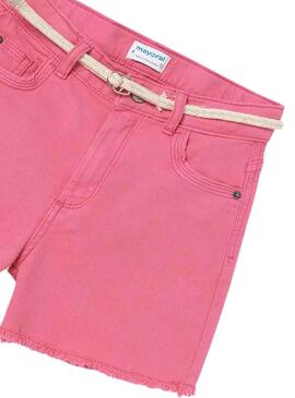 Short Mayoral Sarga Basic Rosa para Niña