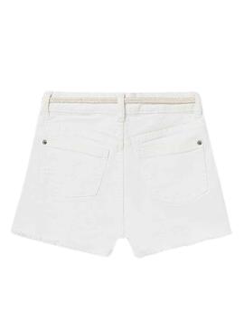 Short Mayoral Sarga Basic Blanco para Niña