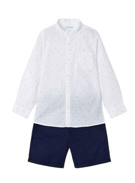 Conjunto Mayoral Bermuda Camisa Marino Niño