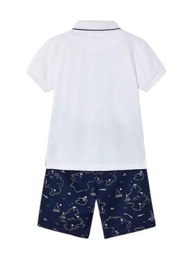 Conjunto Mayoral Bermuda Estampada Marino Niño