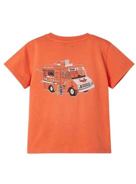 Camiseta Mayoral Skate Time Naranja para Niño