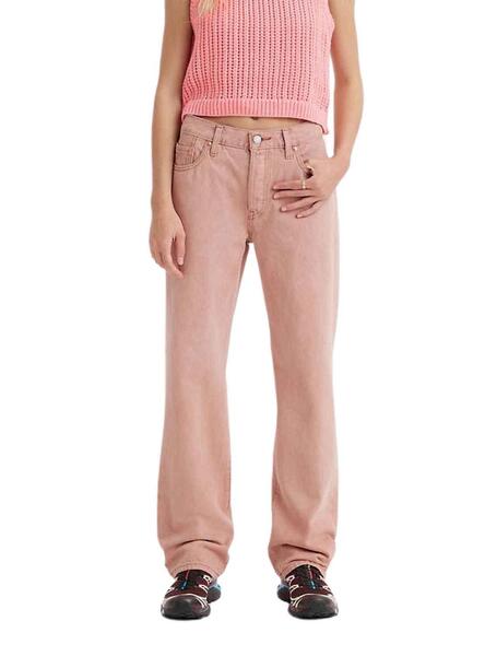 Pantalón Vaquero Levis 501 90S Rojo para Mujer