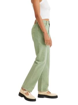 Pantalón Vaquero Levis 501 90S Verde para Mujer