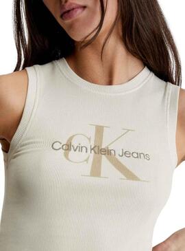 Top Calvin Klein Mineral Beige para Mujer