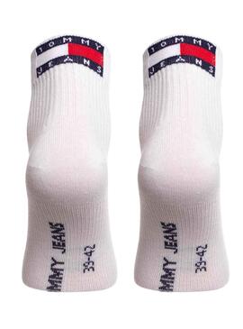 Calcetines Tommy Jeans Quarter Blanco Unisex