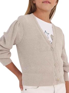 Chaqueta Mayoral Rebeca Tricot Beige para Niña