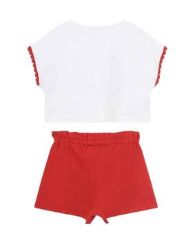 Conjunto Mayoral Short y Camiseta Rojo para Niña