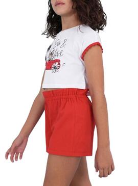 Conjunto Mayoral Short y Camiseta Rojo para Niña