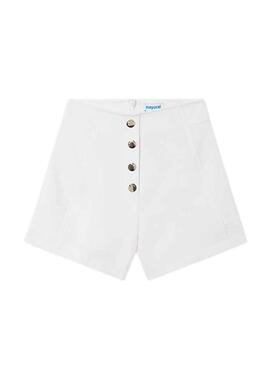 Short Mayoral Crepe Blanco para Niña