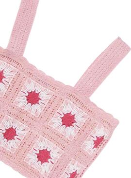 Set Top Croche y Camiseta Mayoral Rosa para Niña