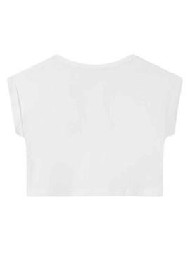 Camiseta Mayoral Bordado Blanco para Niña