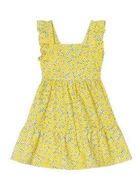 Vestido Mayoral Punto Estampado Amarillo para Niña