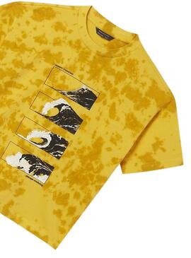 Camiseta Mayoral Tie Dye Amarillo Para Niño