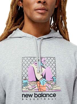 Sudadera New Balance Art Gris para Hombre